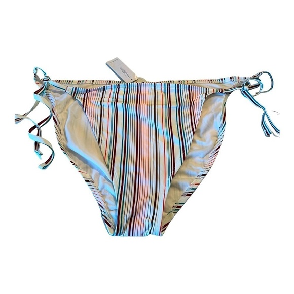 Addition Elle String Bikini Multi Striped Swim Bottom Bikini Separate 1X NEW - Picture 1 of 10